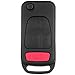 ECCPP for 2 Replacement Keyless 4 Buttons Uncut Blank for Smart Key Shell Case Fob For Mercedes Benz ML350 430 500 320 ML55 AMG No Chip (only key shell)