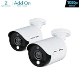 Night Owl Wired 1080p HD Weatherproof Indoor/Outdoor Add-on Cameras with Built-in Motion-Activated Spotlights, 100 ft. of Night Vision, 100&deg; Wide Viewing Angle and L2 Color Boost Technology (2-Pack)