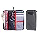 Travel Wallet Organizer For Family - Fully Embedded RFID Blocking Fabric - Zippered Portfolio Pouch for up to 6 Passports