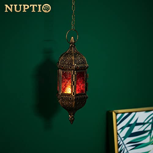 Hanging Hexagon Decorative Moroccan Candle Lantern Holders, Handmade