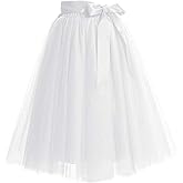 929 - Plus Size Women's A-Line Short Knee Length Tutu Tulle Wedding Prom Skirt