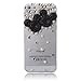 3d Clear Crystal Bling Case Cover with Rhinestone Mickey Minnie Mouse for Iphone (5c, black) (hgg6)