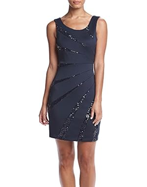 Womens Gianna Sequined V-Back Cocktail Dress