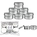 Beauticom (Quantity: 12 Pieces) 80G Refillable Silver Round Empty Aluminum Metal Tin Sample Jar Container with Screw Cap Lid for Candle, Beauty, Skincare, Cosmetics, Make Up, Balm, Salves