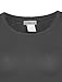 LE3NO Womens Fitted Long Sleeve Crop Top with Stretch, L3NWT1073_CHARCOAL, Large