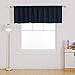 Deconovo Navy Blue Curtains Window Valance Curtain - Perfect Addition to Any Room in Your Home, Energy Efficient and Stylish Embossed Design, 42x18 in Size