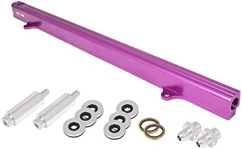 Amazon Com Fit Nissan Skyline R32 R33 R34 Rb25 Rb25det Engines Aluminum Top Feed Fuel Injector Rail Purple With Silver Fittings Automotive