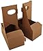 Southern Champion Tray 2795 Kraft Paperboard Drink Carrier with Handle, Hold 2 Cups, 7-5/8