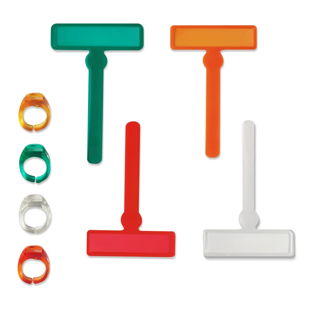 8 Pieces Finger Focus Highlighter, Guided Reading Strips Clear, Dyslexia Readers Tools, Colored Reading Trackers for ADHD Adults Teens Students, Classroom, Home School Supplies (B)