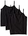 Pink House Little Girls' 3 Piece Seamless Jersey Tank Top, Black/Black/Black, 4-6X