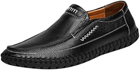 Aunimeifly Men's Business Leather Shoes Large Size Non-Slip Soft Bottom Loafers Driving Casual Peas Shoes