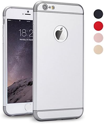 iPhone 5S Case, iPhone SE Case, iPhone 5 Case, SAUS 3 in 1 Ultra Thin and Slim Design Coated Premium Non Slip Surface with Excellent Grip Case Fit for Apple iPhone 5 / 5S / SE (Silver)
