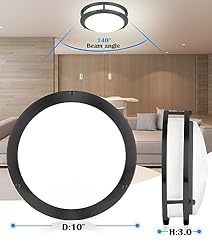 2 Pack Black Ceiling Light, 10.31 Inch LED Ceiling