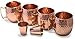 Owl Creek Handmade Moscow Mule Copper Mugs, Set of four 18 oz Hammered Cups and two 2 oz Copper Shot Glasses