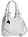 Womens Medium Size Plain Shoulder Bag with a Long Strap With a Branded Protective Storage Bag and Charm (White 105)
