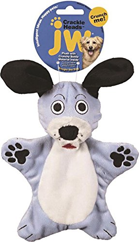 JW Pet Company Crackle Heads Dougie Dog Toy, Medium