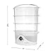 Gourmia GFS300 SteamTower300 Electronic Digital 3 Tier Vegetable and Food Steamer, 9.5 quart, BPA Free - Clear - Free Recipe Book Included