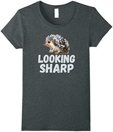 Womens Cute Hedgehog Shirt - Funny Hedgehog T-Shirt XL Dark Heather