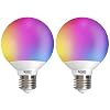 Sunco Lighting Smart Globe Bulbs G25 LED, Alexa Compatible LED Decorative Round Vanity Bulbs, 5W, Color Changing RGBCW…