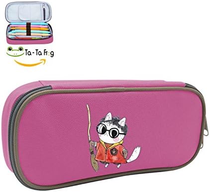 Large Capacity Pen Bag Depressed Corgi Pencil Case Makeup Pouch Double Zipper Box
