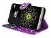 LG G6 Case, LG G6 Wallet Case,Customerfirst PU Leather Magnetic Flip Design Wallet Case for LG G6 + emoji keychain (Blossom Purple)