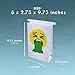 Juvale 50-Pack Vomiting Emoji Print Barf Bags - Disposable Vomit Bags for Travel Motion Sickness, Pregnancy, Illness for Children and Adults (White, 6x2.7x10 in)