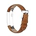 Tobfit Compatible with Fitbit Alta HR Bands/Fitbit Alta Leather Bands (2 Pack), Genuine Leather Replacement Bands Stainless Steel Buckle Compatible with Fitbit Alta HR Alta