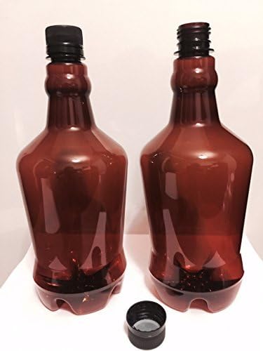 32 oz Amber Plastic (PET) Growler/Bottle With Cap (15)