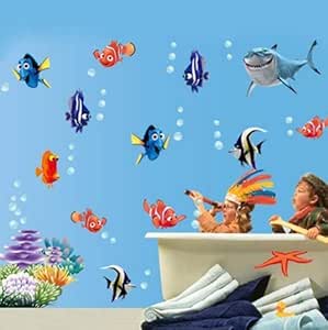 SKANG Fondos Marinos Burbuja Nemo Etiqueta de La Pared Etiqueta de La