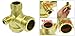 uxcell Air Compressor Check Valve, G1/2 x G3/8 x G1/8 Male Thread (21mmx16mmx10mm), 3 Way Pneumatic Brass Valve