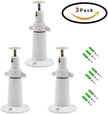 FIZZE Mount For Netgear Arlo Camera - 3 Pack Aluminum Never Rust Security Camera Wall Mount Adjustable Indoor Outdoor Mount for Arlo Pro or CCTV or DVR Have Same Interface - Ivory White Color