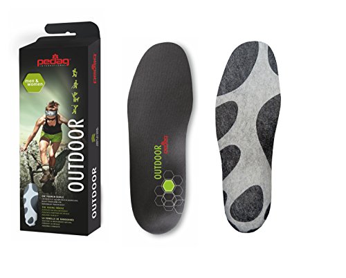 Pedag SPORTSLINE OUTDOOR Insole For Rugged Use Hiking Insoles Increased Performance â€“ Hand Washable Breathable with Arch Support â€“Reduces Foot Fatigue EU 42/43, Size 12L-9M/10M