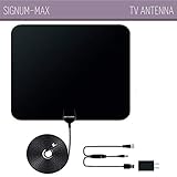 [2019 ULTIMATE] HD TV Antenna Indoor Amplified Digital HDTV 80 Mile Range with Detachable Amplifier Signal Booster and 18FT High Performance Coaxial Cable Local Broadcast HD Signal Channels Television