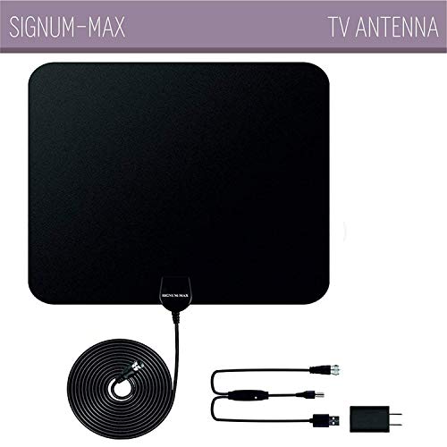 [2019 ULTIMATE] HD TV Antenna Indoor Amplified Digital HDTV 80 Mile Range with Detachable Amplifier Signal Booster and 18FT High Performance Coaxial Cable Local Broadcast HD Signal Channels Television (Best Indoor Television Antenna)