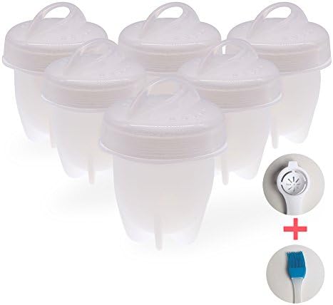 Mini Egg Cooker, AmuseNd Hard & Soft Eggs Boiler Poacher Cooker Non Stick Silicone As Seen On TV (6pcs)