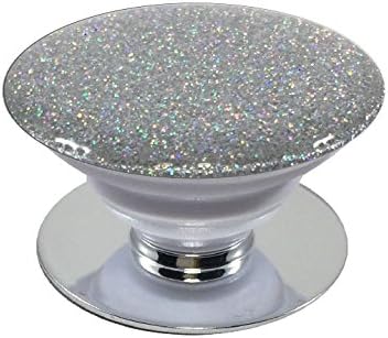Glitter and Metallic Pop Out Phone Grip Holder and Stand for your Mobile &amp; Tablet (glitter silver)