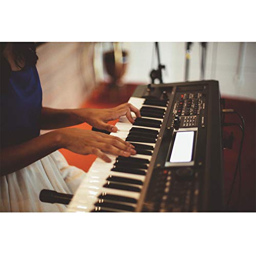 Piano Keyboard Dust Cover for 61/76/88 Keys- Electric/Digital Piano Stretchable Protective Keyboard Cover, Elastic Cord Locking Clasp, Machine Washable (88 Keys)