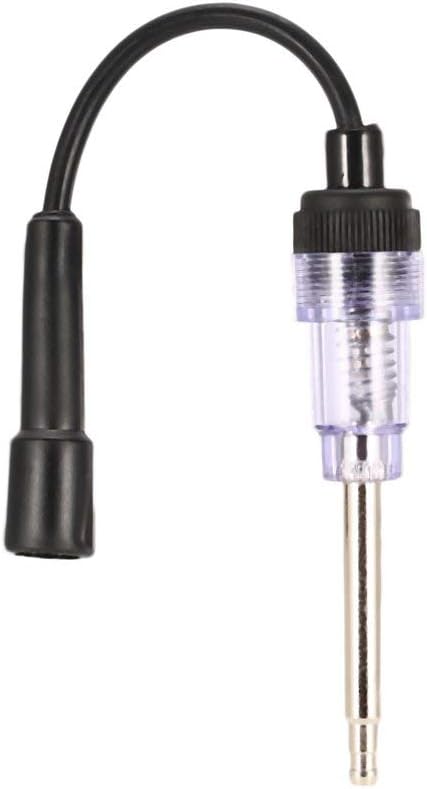 Revolveryy Spark Plug Tester Ignition System Coil Engine in Line Auto Diagnostic Test Tools Ignition Spark Tester Ignition Detector Silver & Black