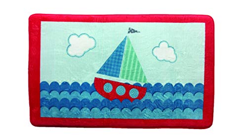 Borders Unlimited Ahoy Sailboat Bathmat, Multi