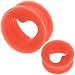 Pair 2g (6mm) to 15/16 (24mm) Heart silicone flesh tunnels ear plugs MoDTanOiz
