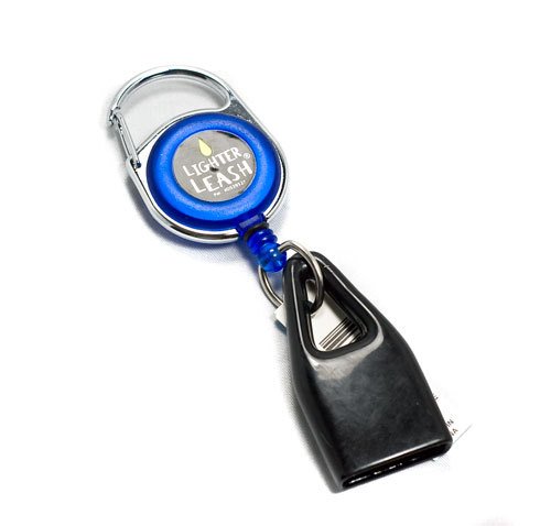 Premium Lighter Leash Retractable Keychain Clip (Blue)