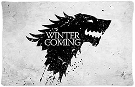 Ancast Custom zipper Game Of Thrones Wolf Winter Is Coming Pillowcase Covers Standard Size 20 x 30 (One Side)
