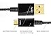 [3-Pack 6.5ft] Zeskit Gold Plated | Quick Charge Supported | Nylon Braided Micro USB Charging and Sync Cable - Durable Anti-Scratches Housing - for Samsung Moto HTC Nexus Android Smartphones Kindle