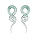 BodyJ4You 4PC Glass Ear Tapers Plugs 2G Green Glow Dark Handmade Gauges Piercing Jewelry Set