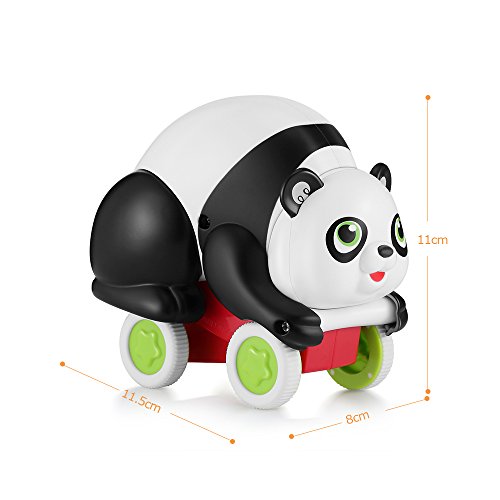 oakome Mieutoy Pull Back Car Toys,Friction Powered Soft Animal Push and Go Vehicles Toys for 2 Years Old Boys Girls and Toddlers (Panda) - Thumbnail 7