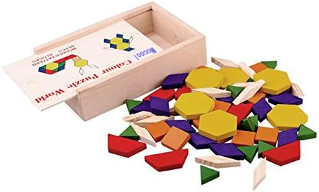 MOCOOL Pattern Blocks and Boards Colour Puzzle World (60 Pcs)