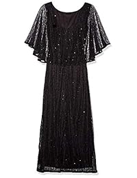 Pisarro Nights diseño de mujer largo abalorio Scroll vestido