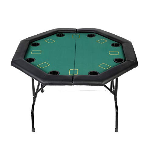 LUCKYERMORE-Poker-Table-8-Player-48-Octagon-Folding-Texas-Poker-Blackjack-Game-Table-with-Cup-Holder