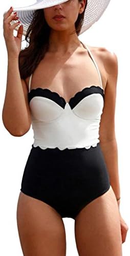 ZLOLIA Women Summer Swimwear One Piece Gottex Lacing Swimsuit Push Up Padded Bikini Bathing Wear (M, White)