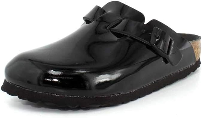 birkenstock boston patent leather clog